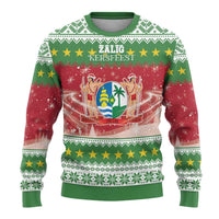 Suriname Christmas Ugly Christmas Sweater Coat Of Arms Zalig Kersfeest - Wonder Print Shop