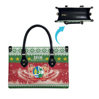 Suriname Christmas Leather Bag Coat Of Arms Zalig Kersfeest - Wonder Print Shop
