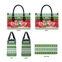 Suriname Christmas Leather Bag Coat Of Arms Zalig Kersfeest - Wonder Print Shop