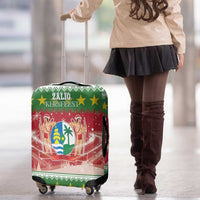 Suriname Christmas Luggage Cover Coat Of Arms Zalig Kersfeest - Wonder Print Shop