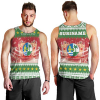 Suriname Christmas Men Tank Top Coat Of Arms Zalig Kersfeest - Wonder Print Shop