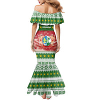 Suriname Christmas Mermaid Dress Coat Of Arms Zalig Kersfeest - Wonder Print Shop