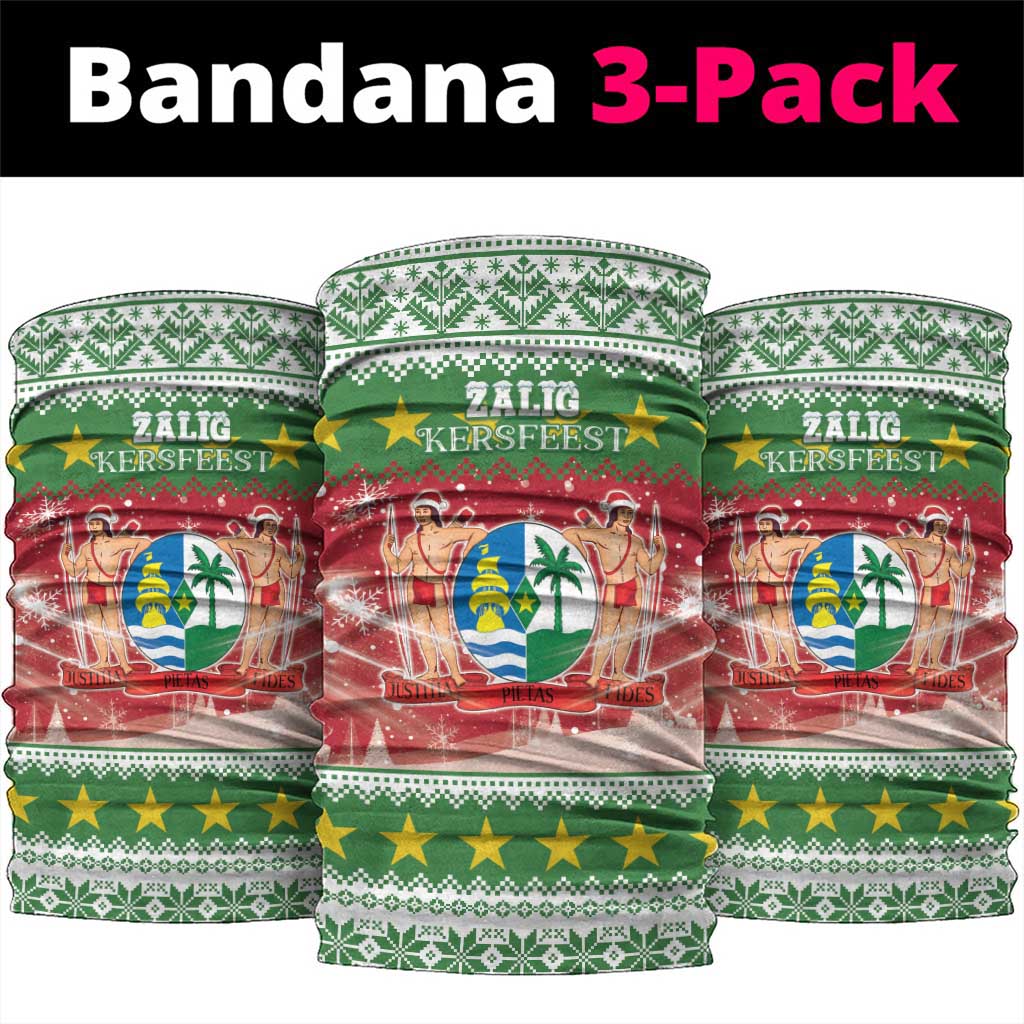 Suriname Christmas Neck Gaiter Coat Of Arms Zalig Kersfeest - Wonder Print Shop