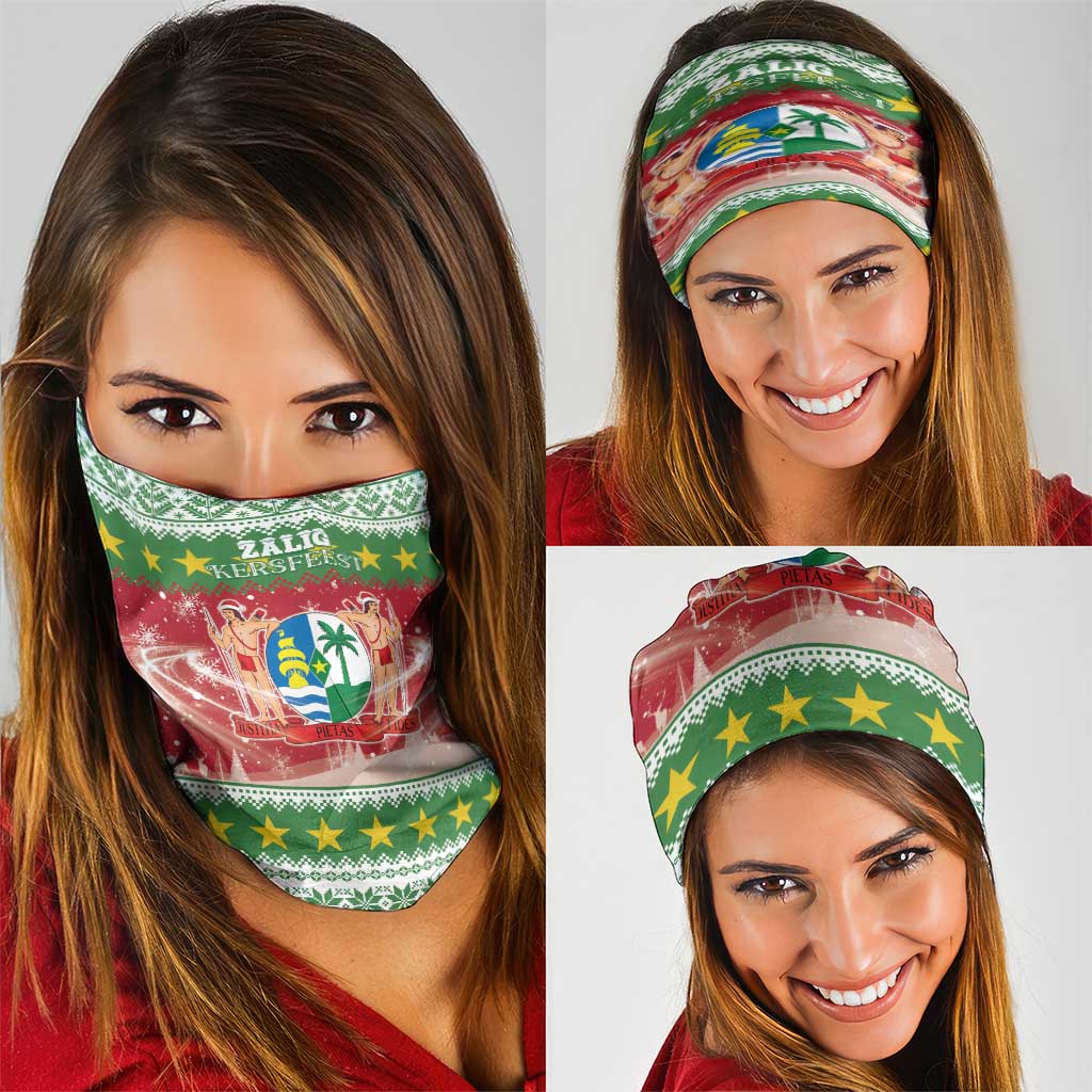 Suriname Christmas Neck Gaiter Coat Of Arms Zalig Kersfeest - Wonder Print Shop