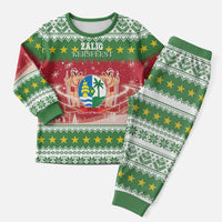 Suriname Christmas Pajama Set Coat Of Arms Zalig Kersfeest - Wonder Print Shop