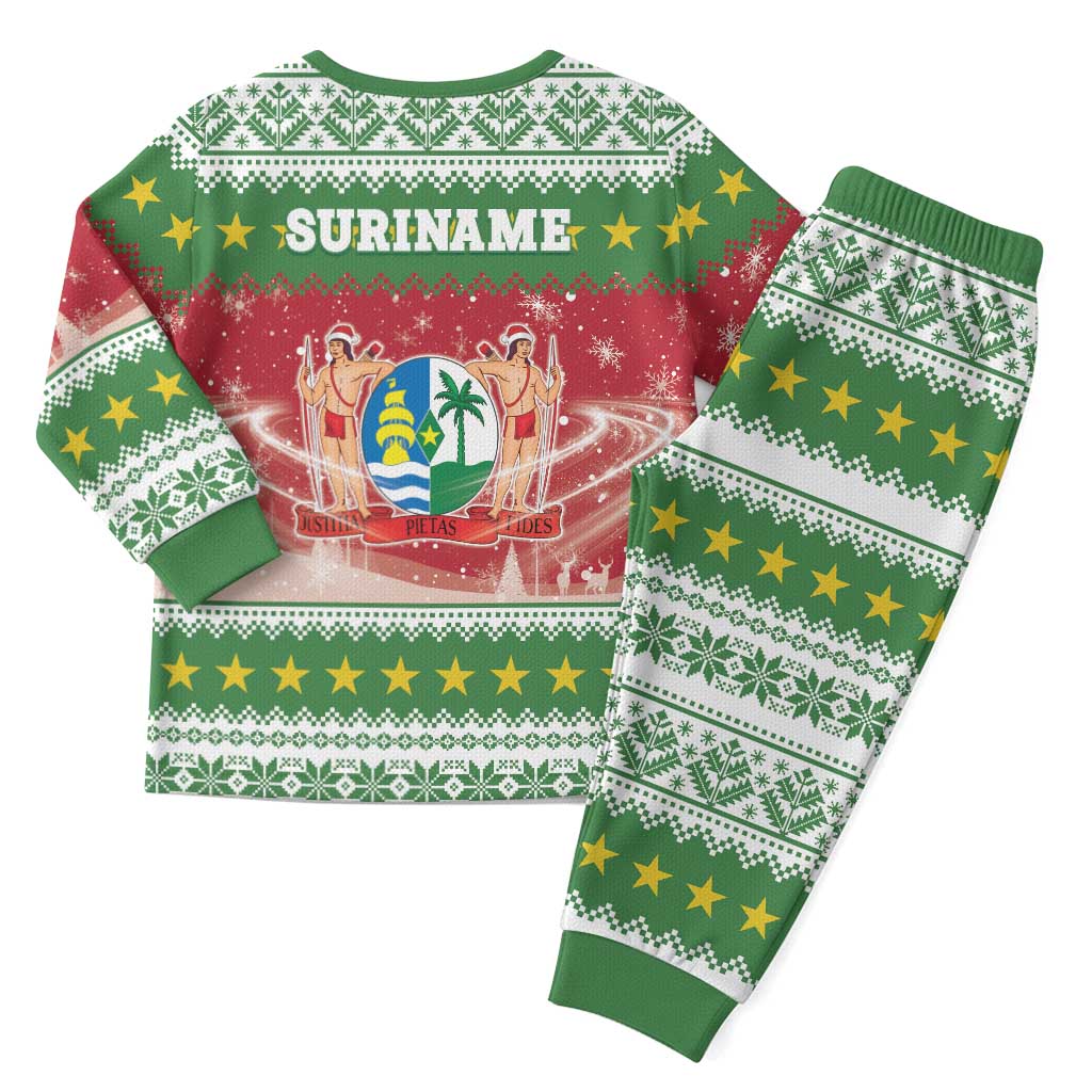 Suriname Christmas Pajama Set Coat Of Arms Zalig Kersfeest - Wonder Print Shop
