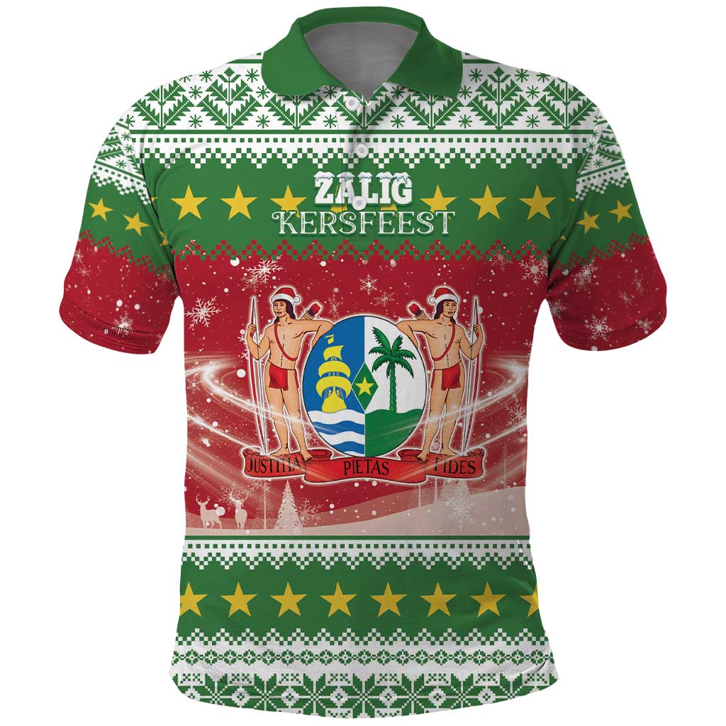 Suriname Christmas Polo Shirt Coat Of Arms Zalig Kersfeest - Wonder Print Shop