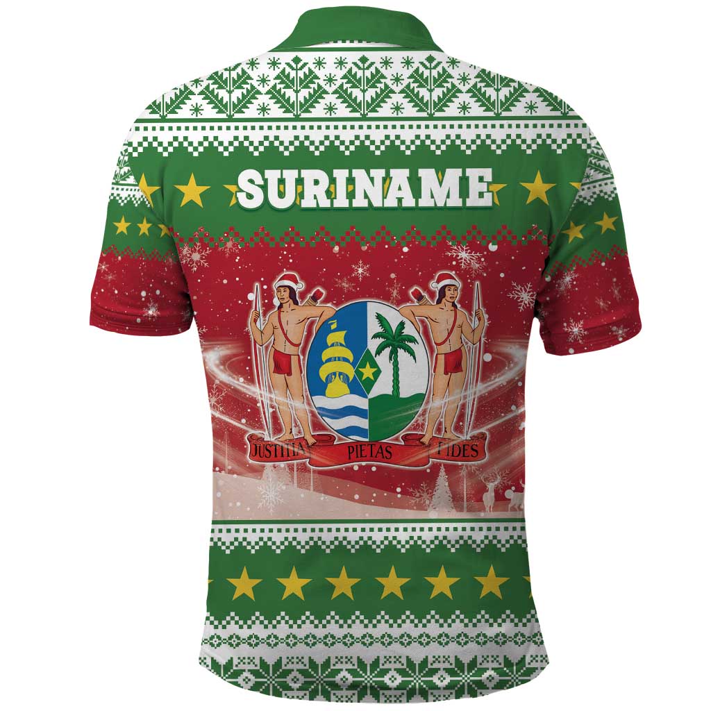 Suriname Christmas Polo Shirt Coat Of Arms Zalig Kersfeest - Wonder Print Shop