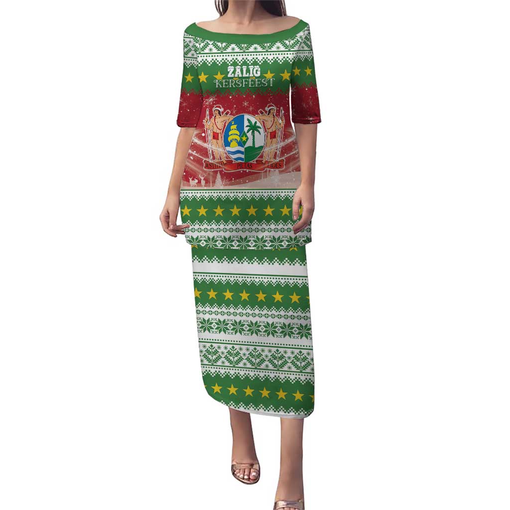 Suriname Christmas Puletasi Coat Of Arms Zalig Kersfeest - Wonder Print Shop