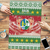 Suriname Christmas Puzzle Coat Of Arms Zalig Kersfeest - Wonder Print Shop