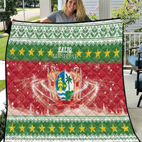 Suriname Christmas Quilt Coat Of Arms Zalig Kersfeest - Wonder Print Shop