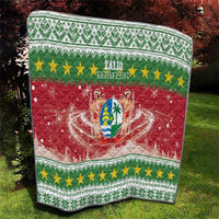 Suriname Christmas Quilt Coat Of Arms Zalig Kersfeest - Wonder Print Shop