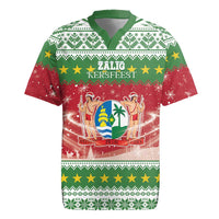 Suriname Christmas Rugby Jersey Coat Of Arms Zalig Kersfeest - Wonder Print Shop