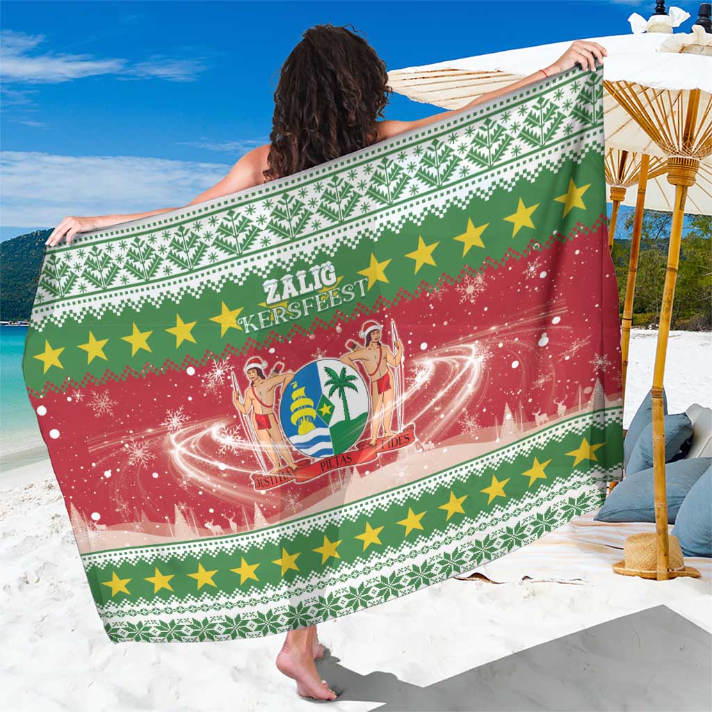 Suriname Christmas Sarong Coat Of Arms Zalig Kersfeest - Wonder Print Shop