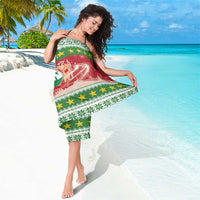 Suriname Christmas Sarong Coat Of Arms Zalig Kersfeest - Wonder Print Shop