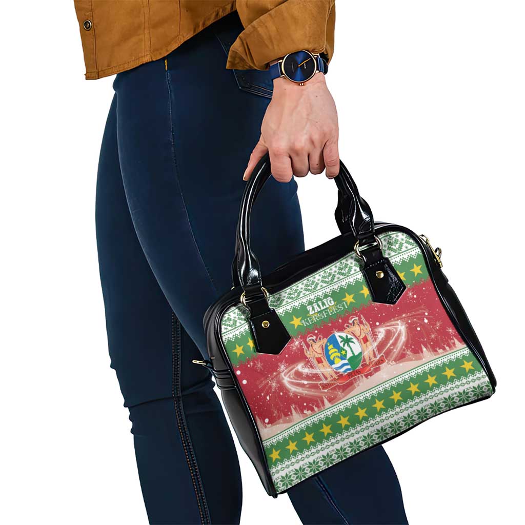 Suriname Christmas Shoulder Handbag Coat Of Arms Zalig Kersfeest - Wonder Print Shop