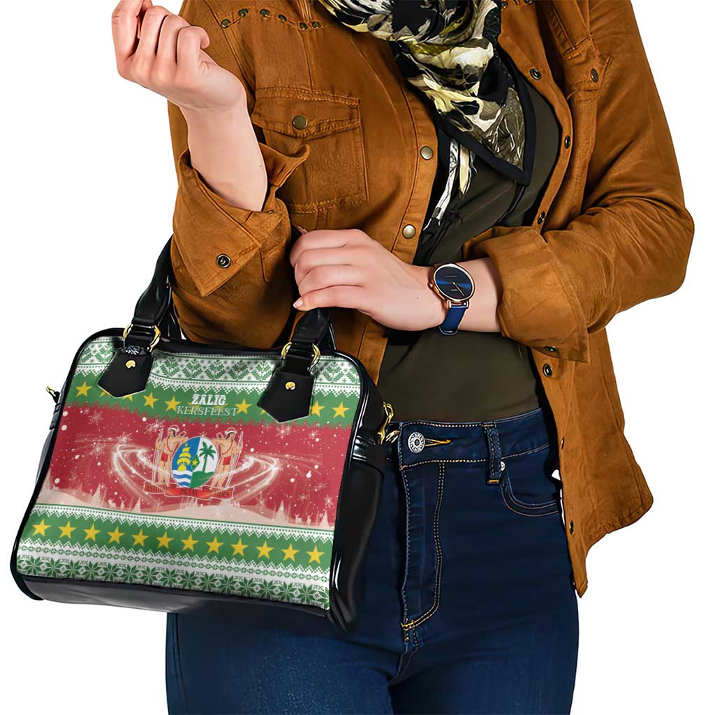 Suriname Christmas Shoulder Handbag Coat Of Arms Zalig Kersfeest - Wonder Print Shop