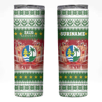 Suriname Christmas Skinny Tumbler Coat Of Arms Zalig Kersfeest - Wonder Print Shop