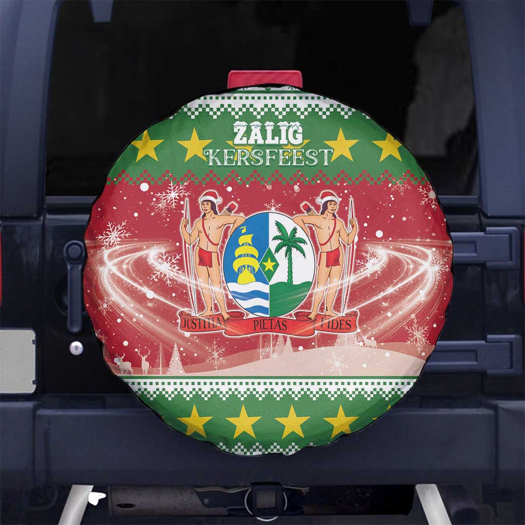 Suriname Christmas Spare Tire Cover Coat Of Arms Zalig Kersfeest - Wonder Print Shop