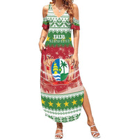 Suriname Christmas Summer Maxi Dress Coat Of Arms Zalig Kersfeest - Wonder Print Shop