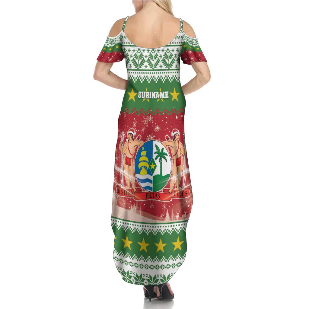 Suriname Christmas Summer Maxi Dress Coat Of Arms Zalig Kersfeest - Wonder Print Shop