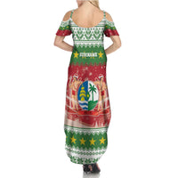 Suriname Christmas Summer Maxi Dress Coat Of Arms Zalig Kersfeest - Wonder Print Shop