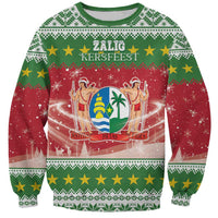 Suriname Christmas Sweatshirt Coat Of Arms Zalig Kersfeest - Wonder Print Shop