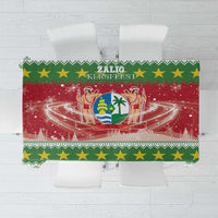 Suriname Christmas Tablecloth Coat Of Arms Zalig Kersfeest - Wonder Print Shop