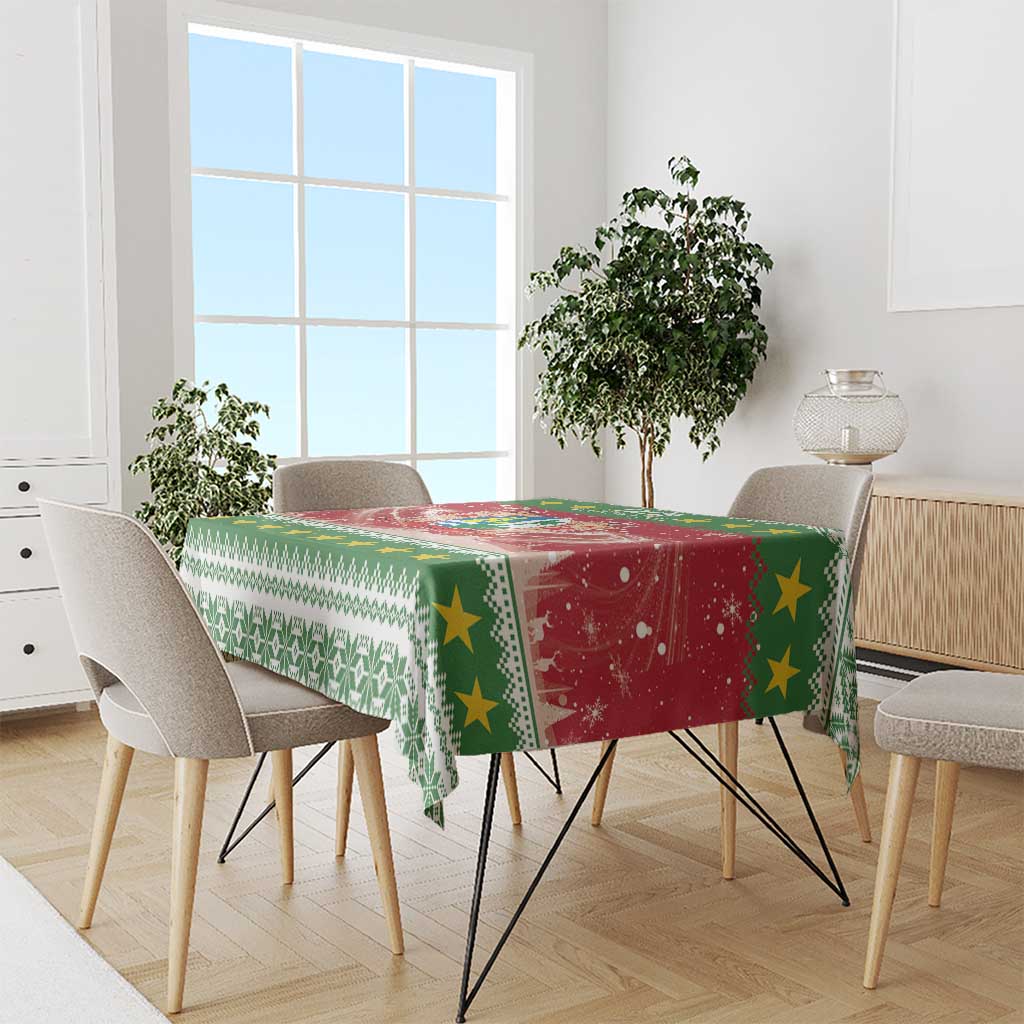 Suriname Christmas Tablecloth Coat Of Arms Zalig Kersfeest - Wonder Print Shop