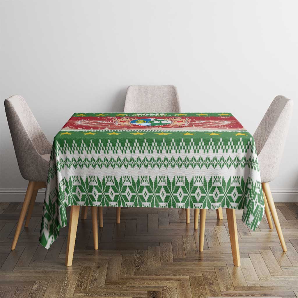 Suriname Christmas Tablecloth Coat Of Arms Zalig Kersfeest - Wonder Print Shop