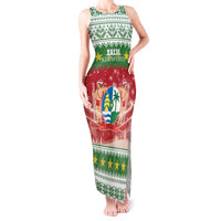 Suriname Christmas Tank Maxi Dress Coat Of Arms Zalig Kersfeest - Wonder Print Shop