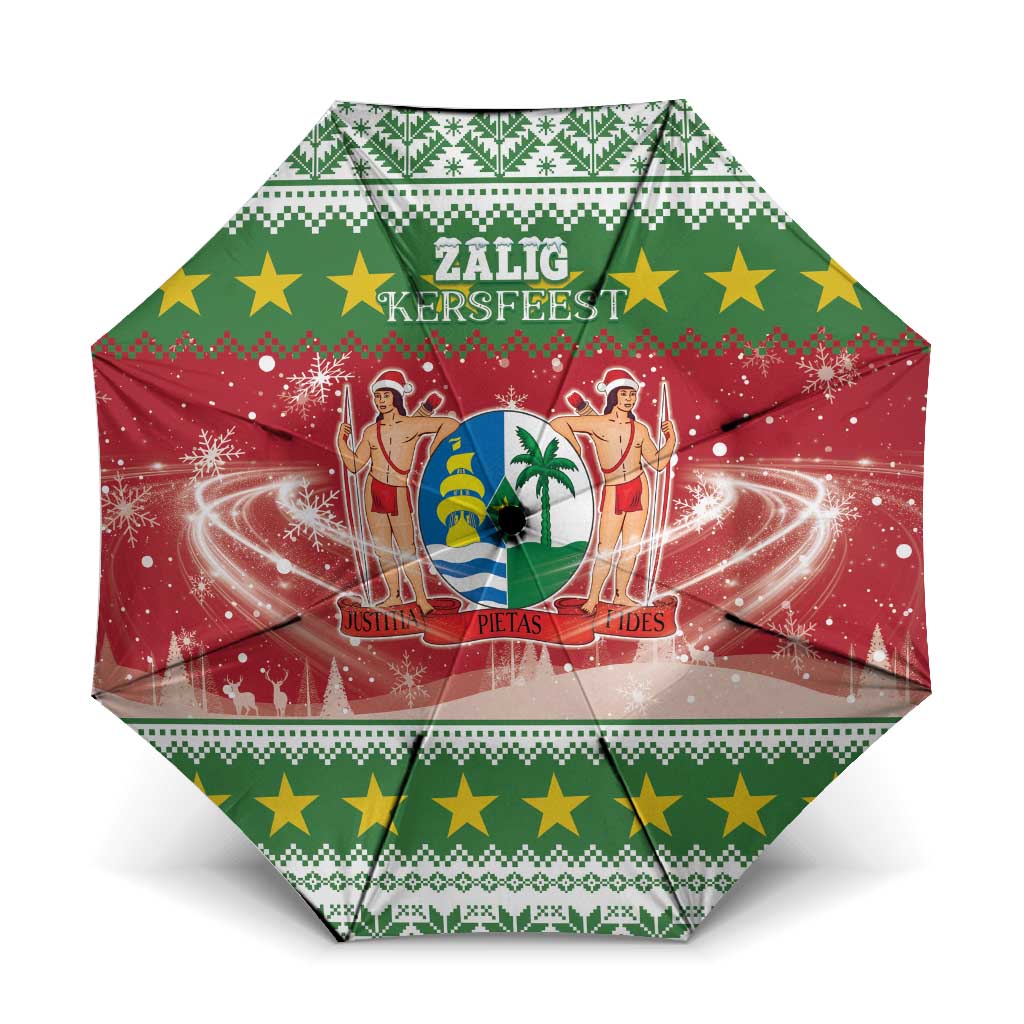 Suriname Christmas Umbrella Coat Of Arms Zalig Kersfeest - Wonder Print Shop