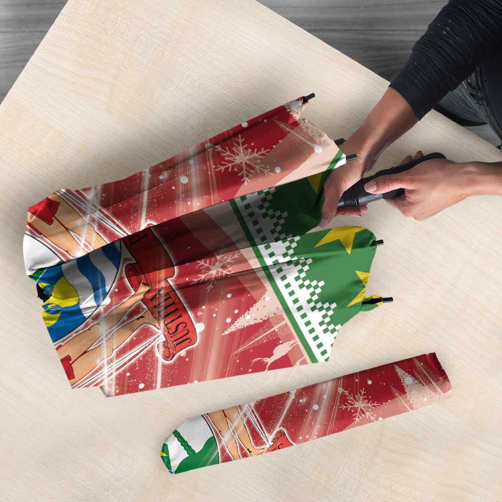 Suriname Christmas Umbrella Coat Of Arms Zalig Kersfeest - Wonder Print Shop