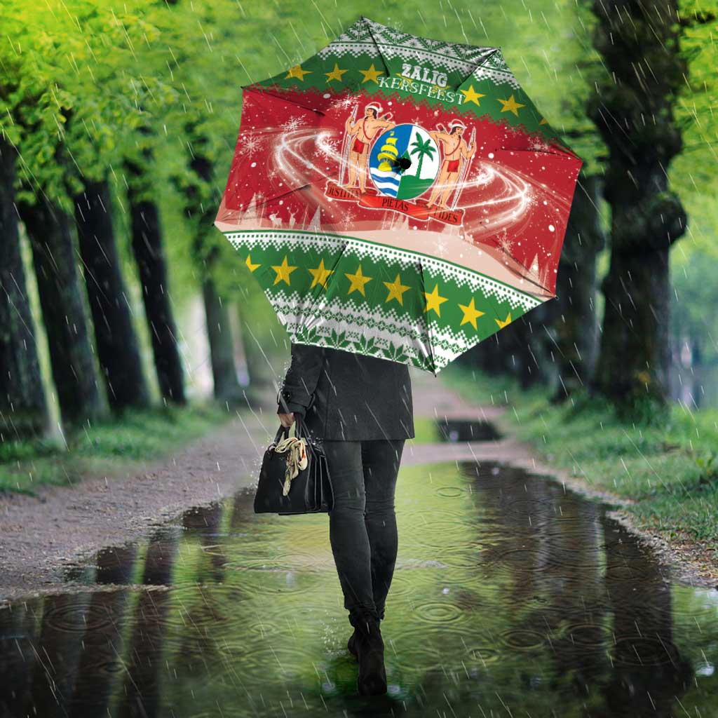 Suriname Christmas Umbrella Coat Of Arms Zalig Kersfeest - Wonder Print Shop