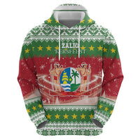 Suriname Christmas Zip Hoodie Coat Of Arms Zalig Kersfeest - Wonder Print Shop
