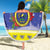 United States Virgin Islands Christmas Beach Blanket Coat Of Arms With Poinsettia - Wonder Print Shop