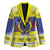 United States Virgin Islands Christmas Blazer Coat Of Arms With Poinsettia - Wonder Print Shop