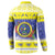 United States Virgin Islands Christmas Button Sweatshirt Coat Of Arms With Poinsettia - Wonder Print Shop