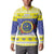United States Virgin Islands Christmas Button Sweatshirt Coat Of Arms With Poinsettia - Wonder Print Shop