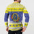 United States Virgin Islands Christmas Button Sweatshirt Coat Of Arms With Poinsettia - Wonder Print Shop