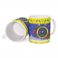 United States Virgin Islands Christmas Ceramic Mug Coat Of Arms With Poinsettia - Wonder Print Shop
