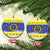 United States Virgin Islands Christmas Ceramic Ornament Coat Of Arms With Poinsettia - Wonder Print Shop