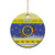 United States Virgin Islands Christmas Ceramic Ornament Coat Of Arms With Poinsettia - Wonder Print Shop