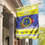 United States Virgin Islands Christmas Garden Flag Coat Of Arms With Poinsettia - Wonder Print Shop