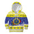 United States Virgin Islands Christmas Kid Hoodie Coat Of Arms With Poinsettia - Wonder Print Shop