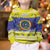 United States Virgin Islands Christmas Kid Ugly Christmas Sweater Coat Of Arms With Poinsettia - Wonder Print Shop