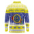 United States Virgin Islands Christmas Long Sleeve Polo Shirt Coat Of Arms With Poinsettia - Wonder Print Shop