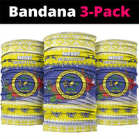 United States Virgin Islands Christmas Neck Gaiter Coat Of Arms With Poinsettia - Wonder Print Shop