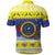 United States Virgin Islands Christmas Polo Shirt Coat Of Arms With Poinsettia - Wonder Print Shop