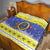 United States Virgin Islands Christmas Quilt Coat Of Arms With Poinsettia - Wonder Print Shop